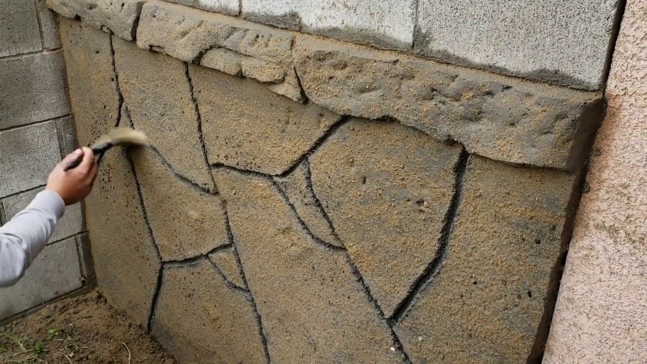 Como hacer piedras planas en un muro