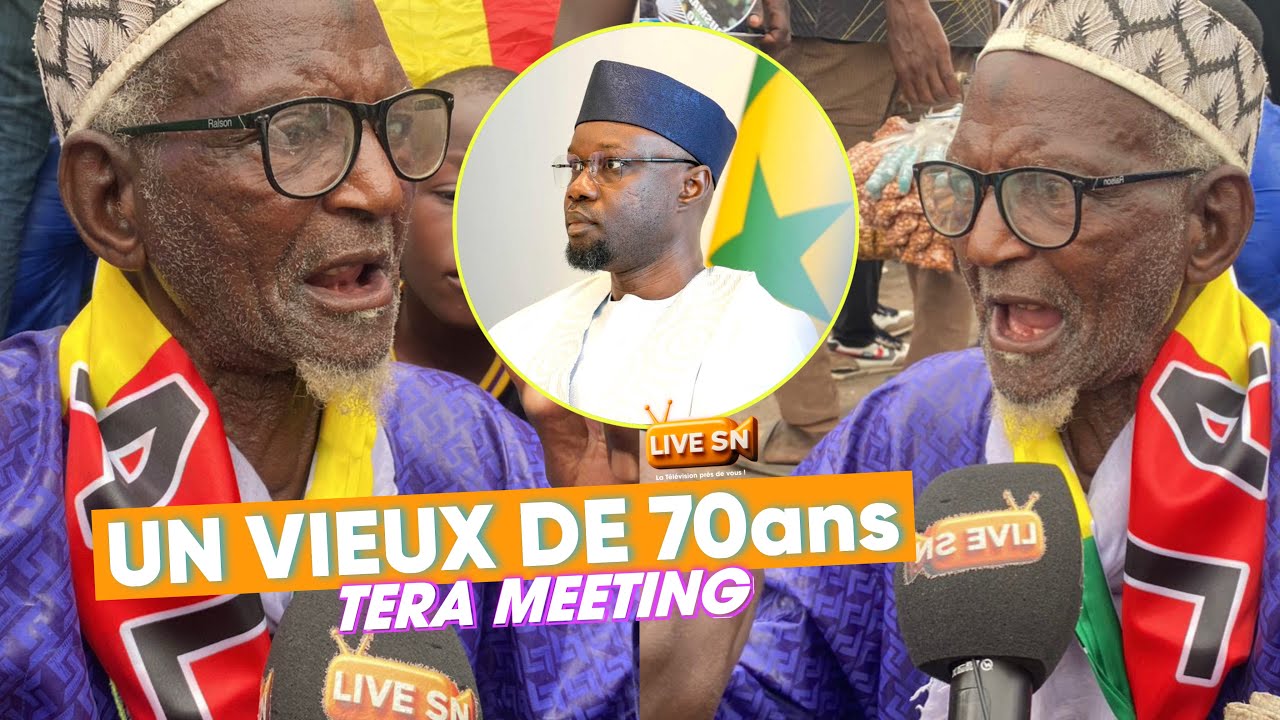 Un vieux de 70ans sur le tera Meeting ousmane sonko bouko nasi niouko falle