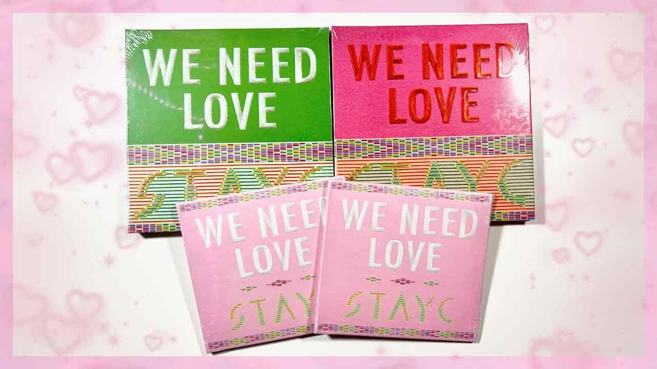 stayc we need love third single album unboxing ♡  power, love + digipack