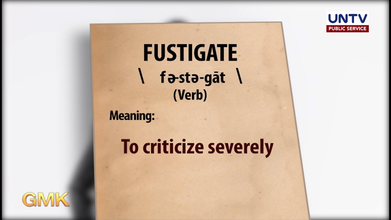 Fustigate | Word for the Day