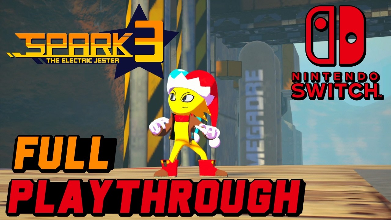 Spark the Electric Jester 3 Nintendo Switch Gameplay | Full Playthough (Hard) + All Spark 2 Stages