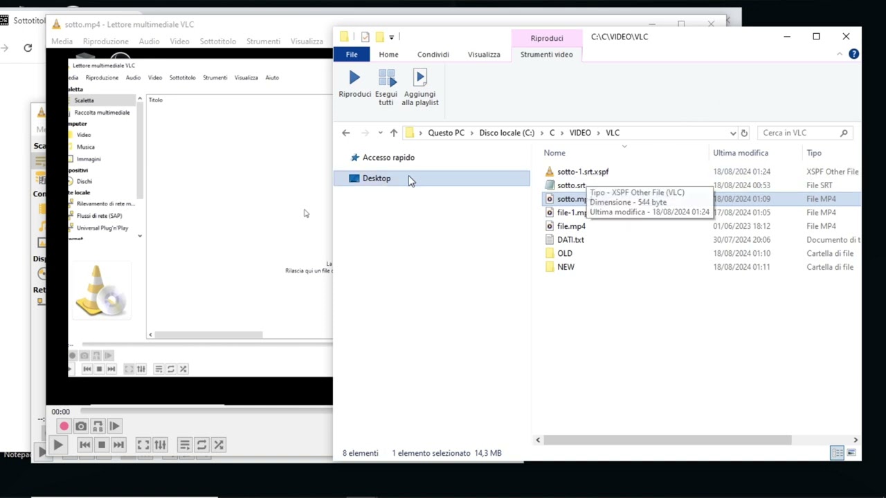 Aggiungere i sottotitoli a un video con VLC Media Player