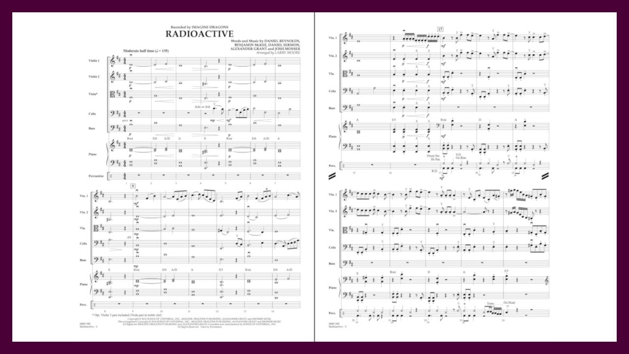 Radioactive by Imagine Dragons | Arr. Larry Moore