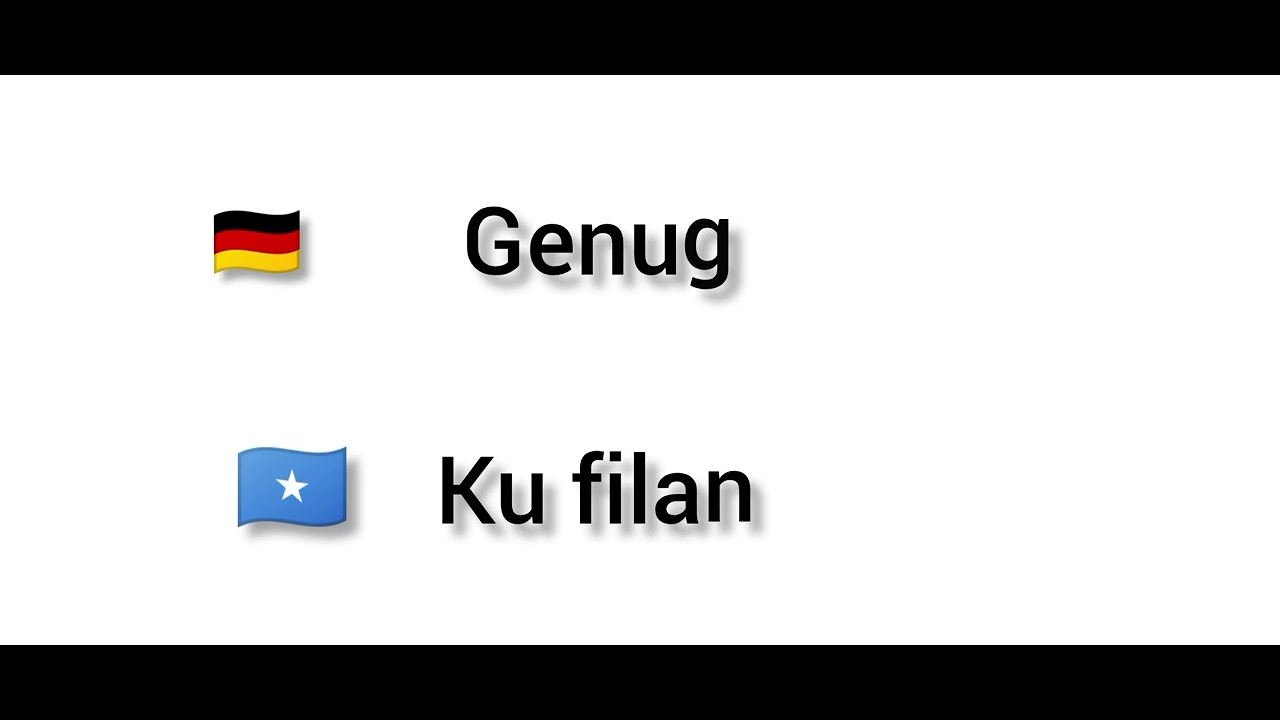 barashada luuqada af Germany 🇩🇪 oo af somali 🇸🇴 Ku fasiran cashirka 22 aad