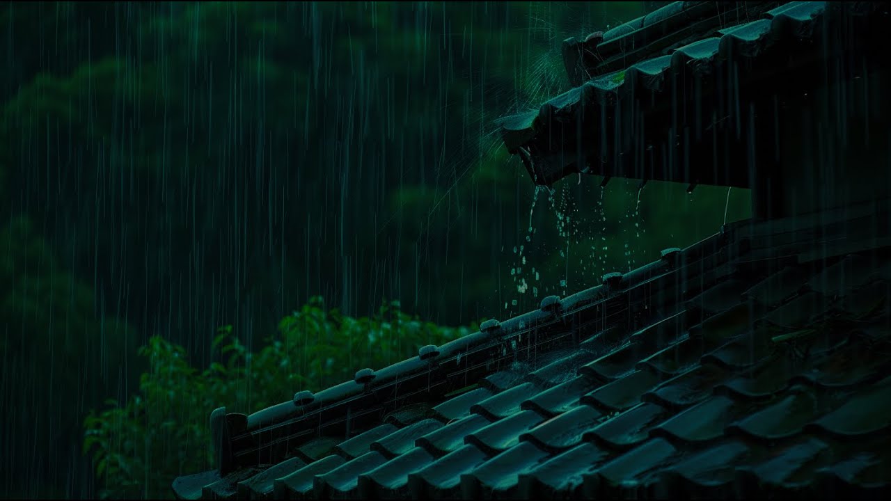 Deep Sleep Instantly 😴 | Heavy Rain & Powerful Thunder on a Metal Roof for Ultimate Relaxation 🌧️⚡