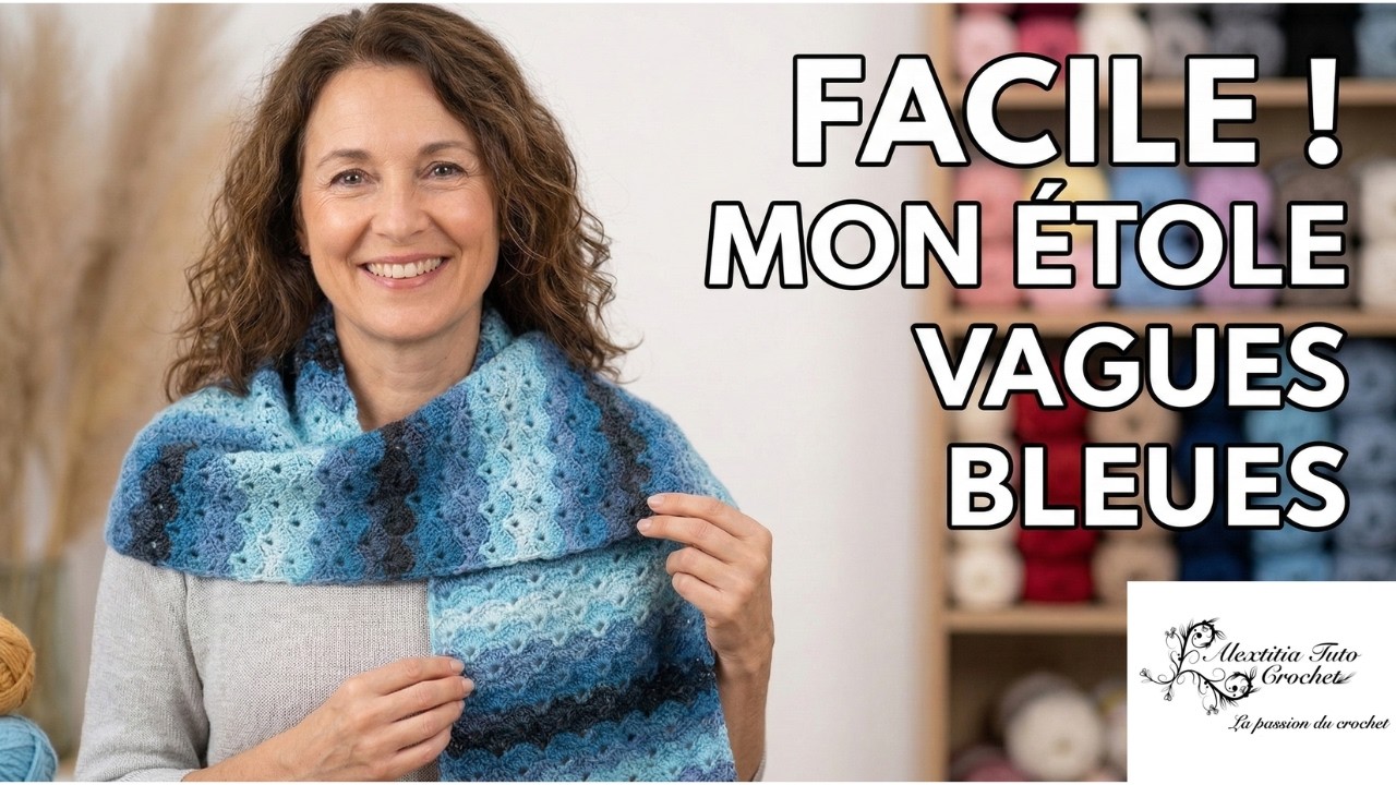 Tuto écharpe, étole au crochet