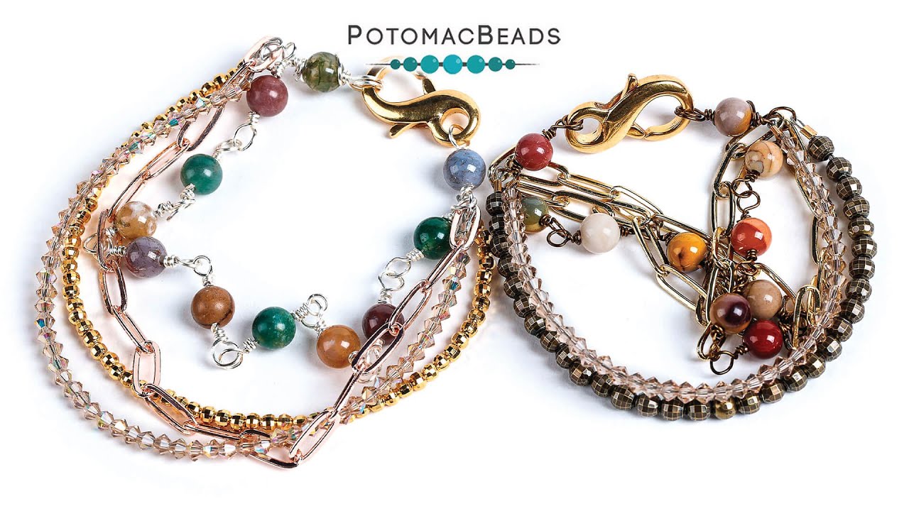 Layered Chain Bracelet - DIY Jewelry Making Tutorial by PotomacBeads
