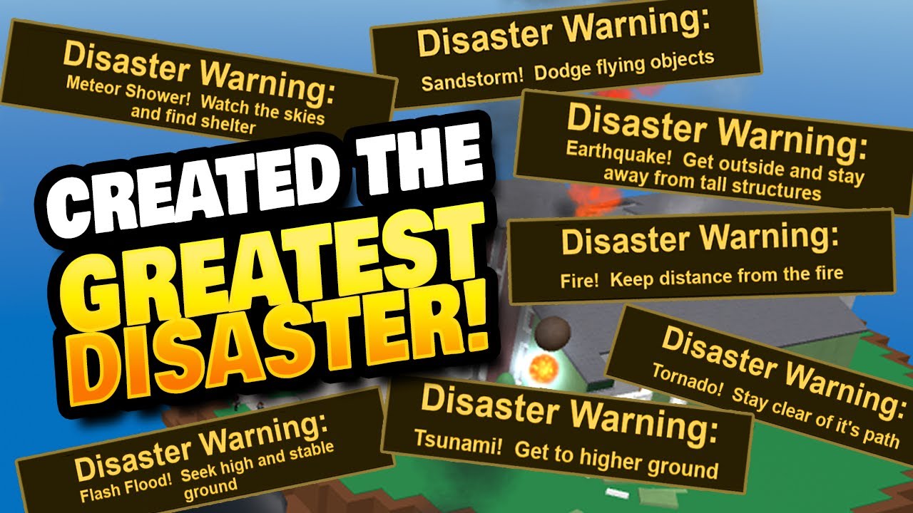 POWERED UP 7 DISASTERS AT ONCE in Natural Disaster Survival Roblox