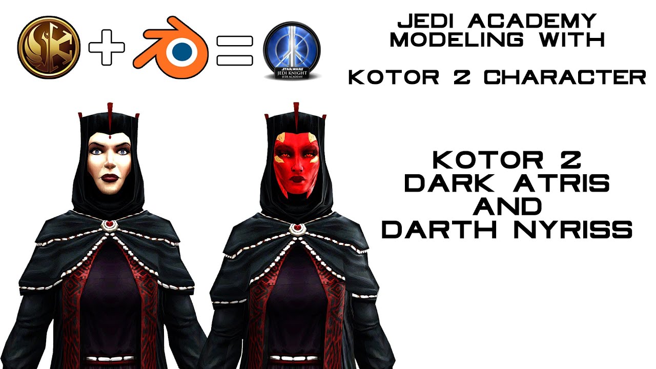 Blender Timelapse - KOTOR Dark Atris - Converting KOTOR Model into Jedi Academy Format
