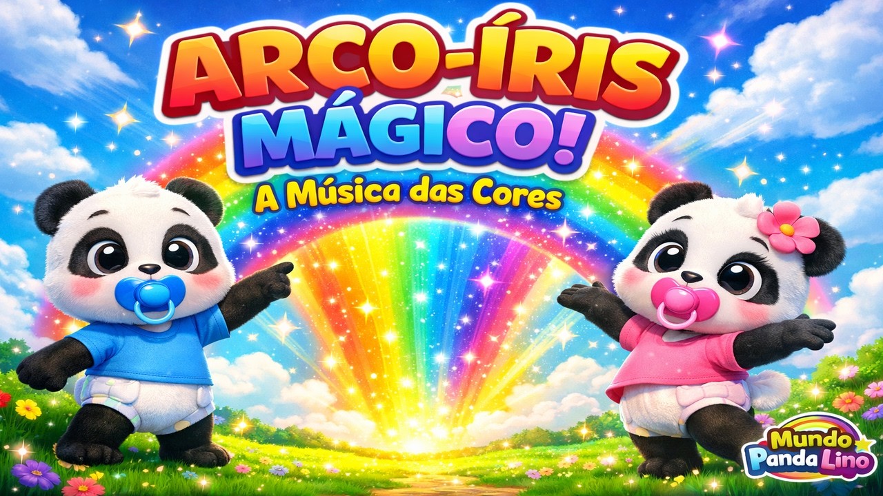 Música Infantil Arco-Íris 🌈 | Aprenda as Cores Cantando