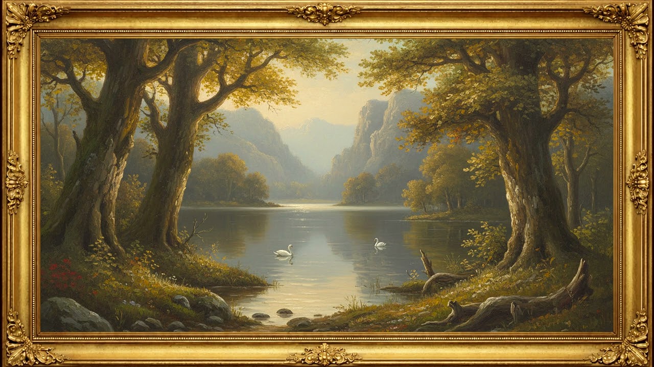 Luxury Gold Classical Frame TV Art | Elegant Painting-Style TV Wallpaper Inspiration