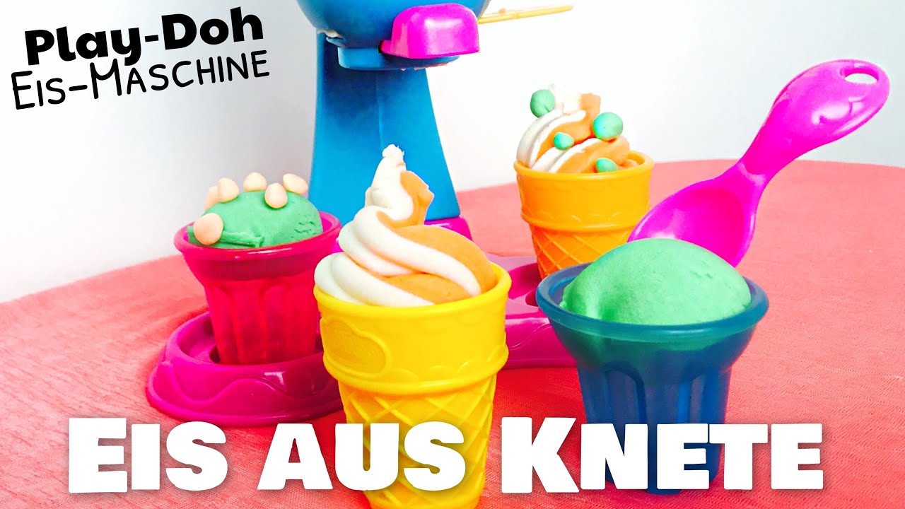 BUNTES Eis aus Knete machen / Play Doh Softeis Maschine TEST