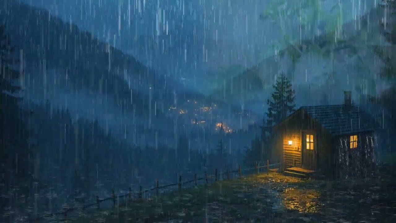 Goodbye Insomnia With Heavy Rain Sound | Very Heavy Rain for SLEEP - Reduce Stress, Relax, ASMR