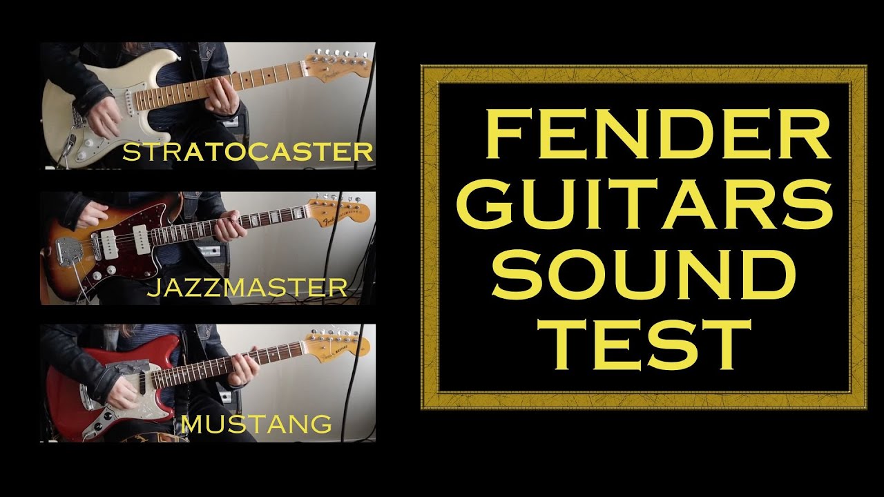 FENDER GUITARS Sound Test - Stratocaster vs Jazzmaster vs Mustang