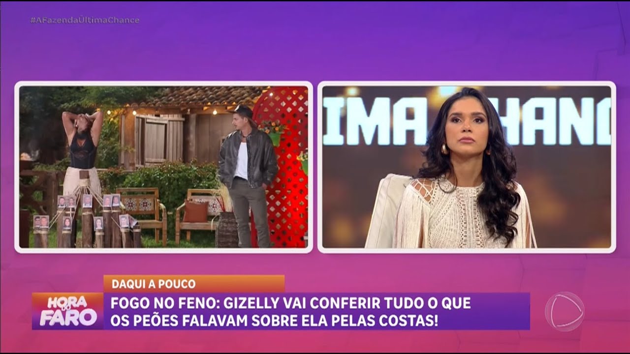 A FAZENDA: Gizelly enfrenta as perguntas no Hora do Faro e fala sobre polêmica reação em dinâmica