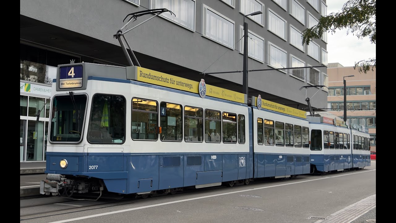 Linie 4 Zürich - Bahnhof Tiefenbrunnen bis Bahnhof Altstetten Nord