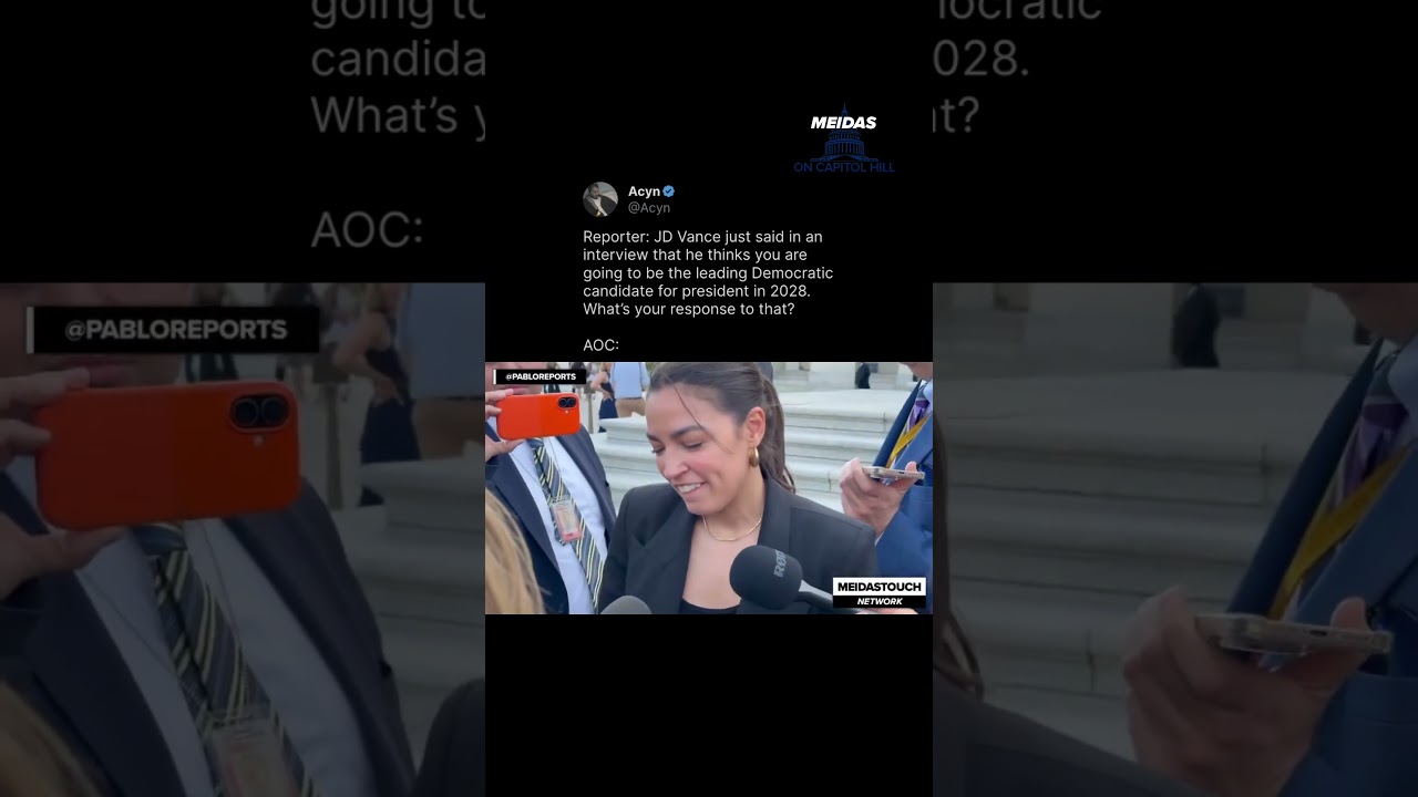 AOC on Vance's Comments About Her Running for President... 👀
