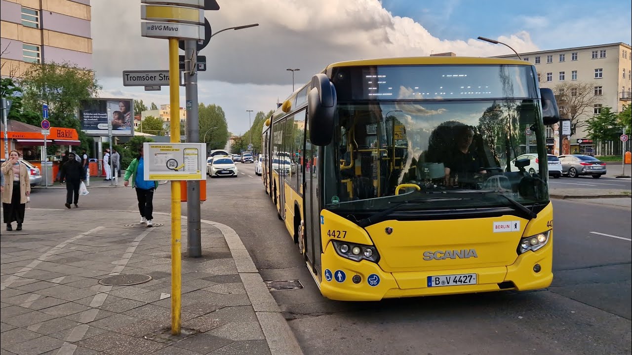 Bus Berlin | Mitfahrt im 125 von U Osloer Straße bis An der Mühle im Scania GN 14 4427