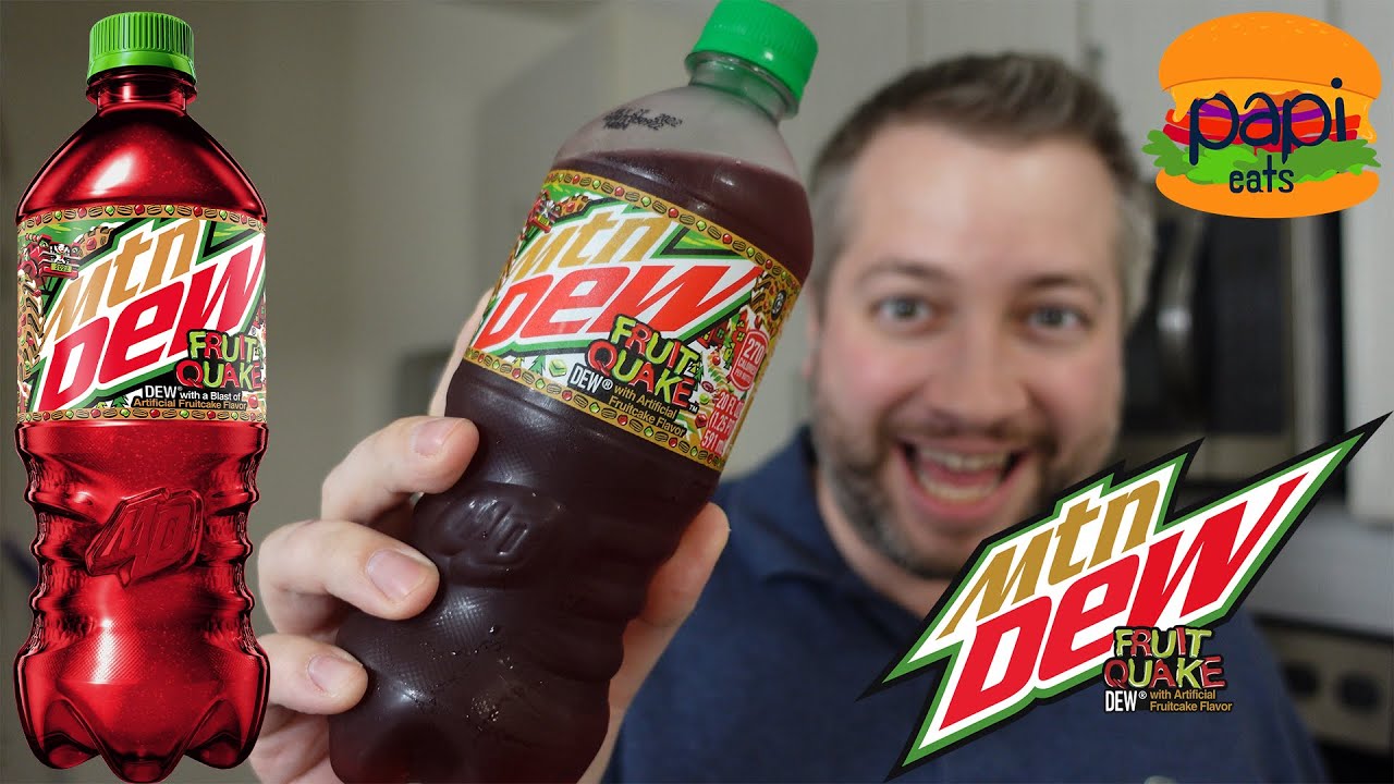 MTN DEW FRUIT QUAKE - NEW Winter 2022 Fruitcake Soda - Review