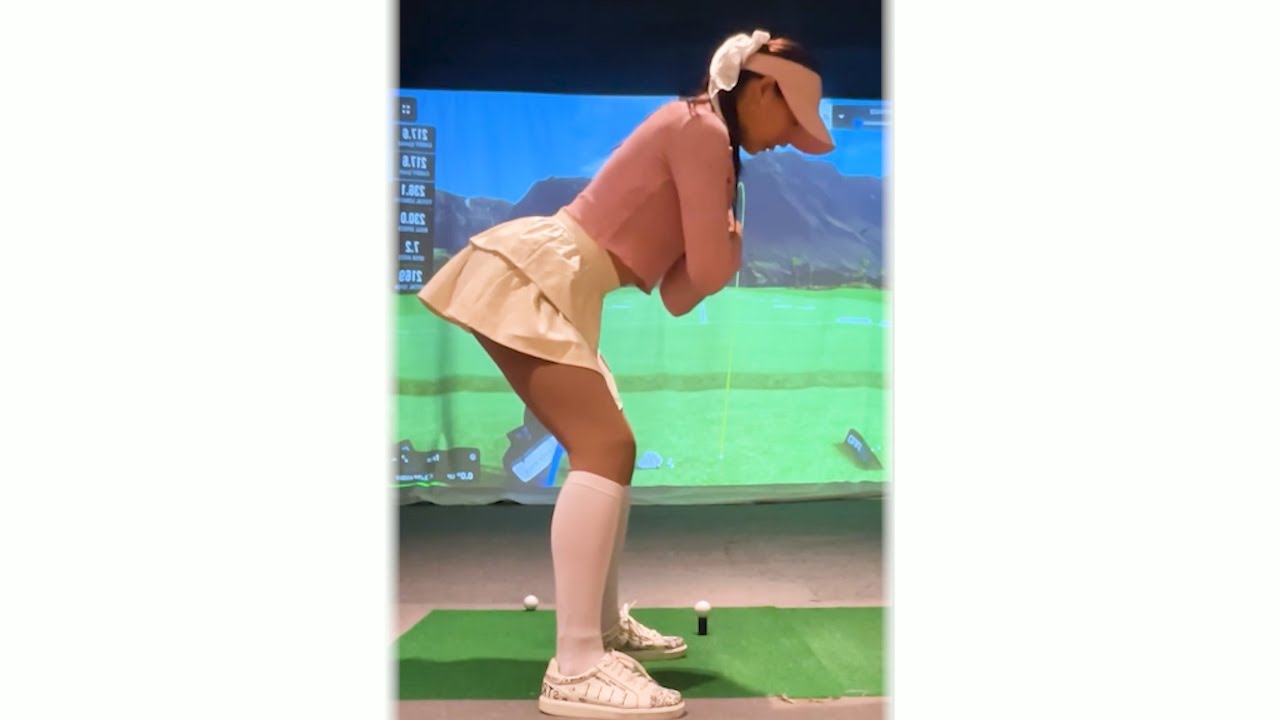 다운스윙때 햄스트링의 중요성! LPGA 서드보라 프로의  골프스윙!