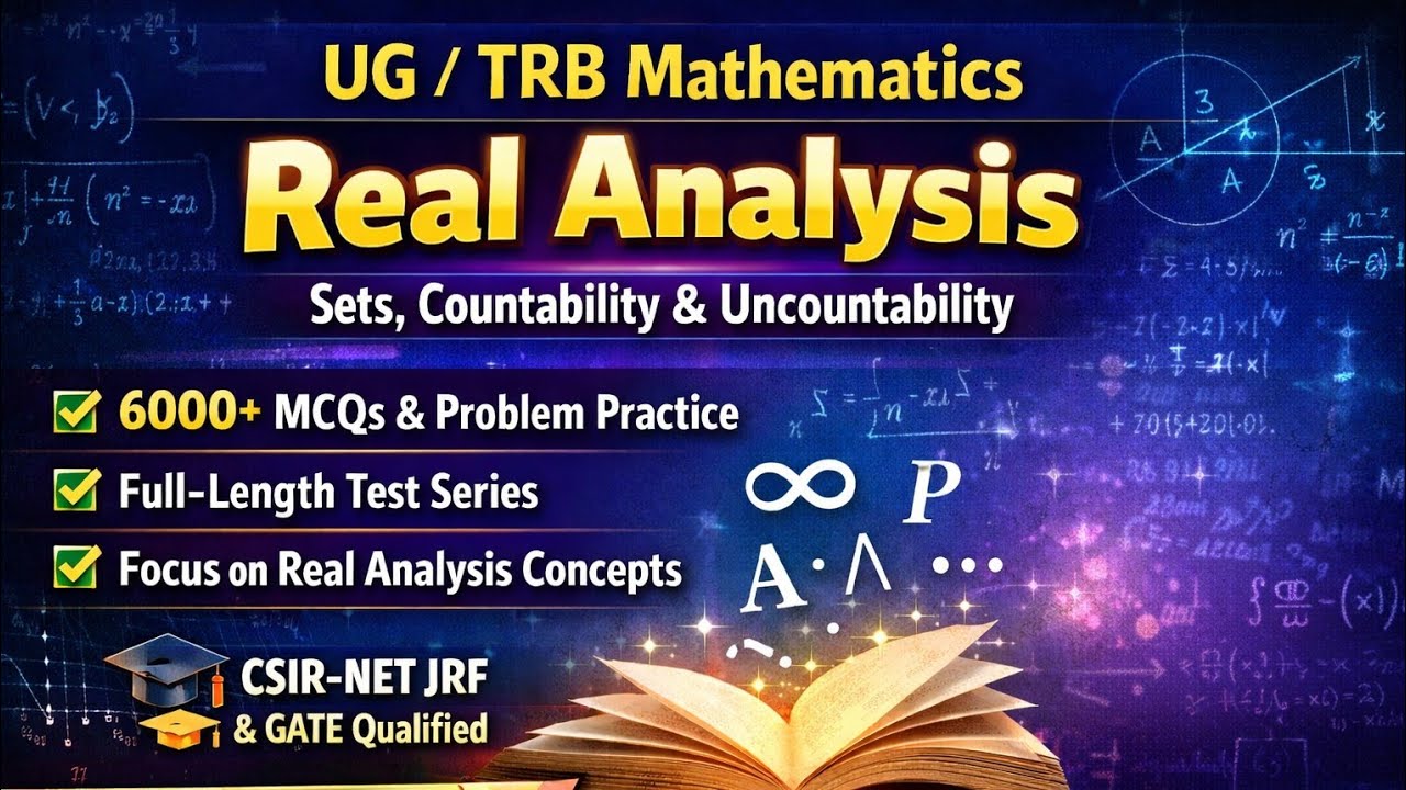 Ug trb Mathematics | Real analysis sets | functions | countable | uncountable | con:9384686847