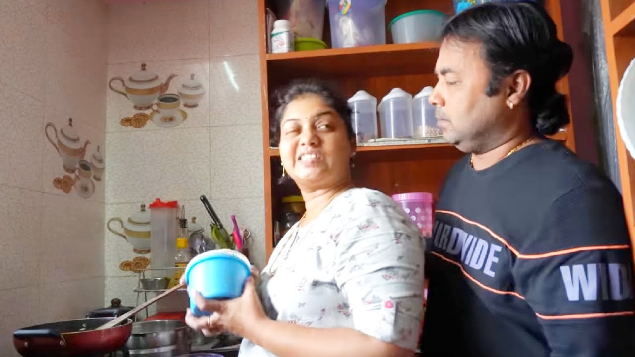 Mama kitte babyma sandai podumnu odi poittaru 😡இறால் thokku😋mama with babyma