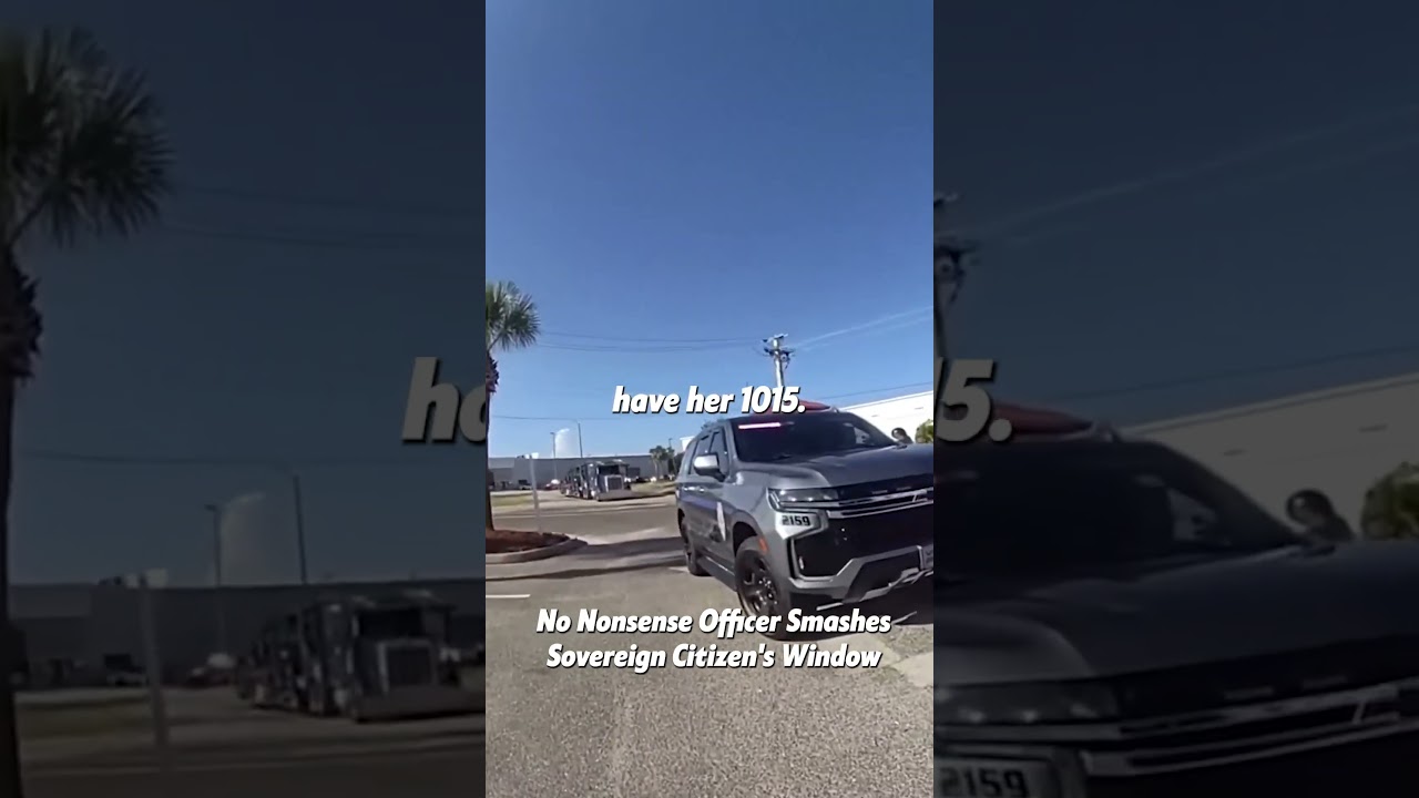 No Nonsense Officer Smashes Sovereign Citizen's Window part 2. Full clip on: Arrested on Cam