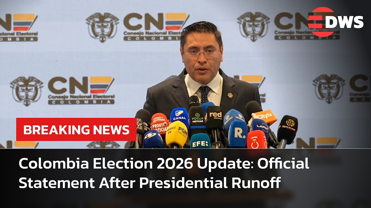 National Electoral Council in Colombia Holds Press Conference After Heated Runoff Election | AC14