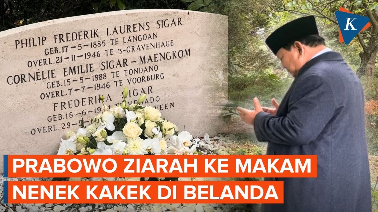 Prabowo di Belanda Sempatkan Ziarah ke Makam Kakek-Neneknya