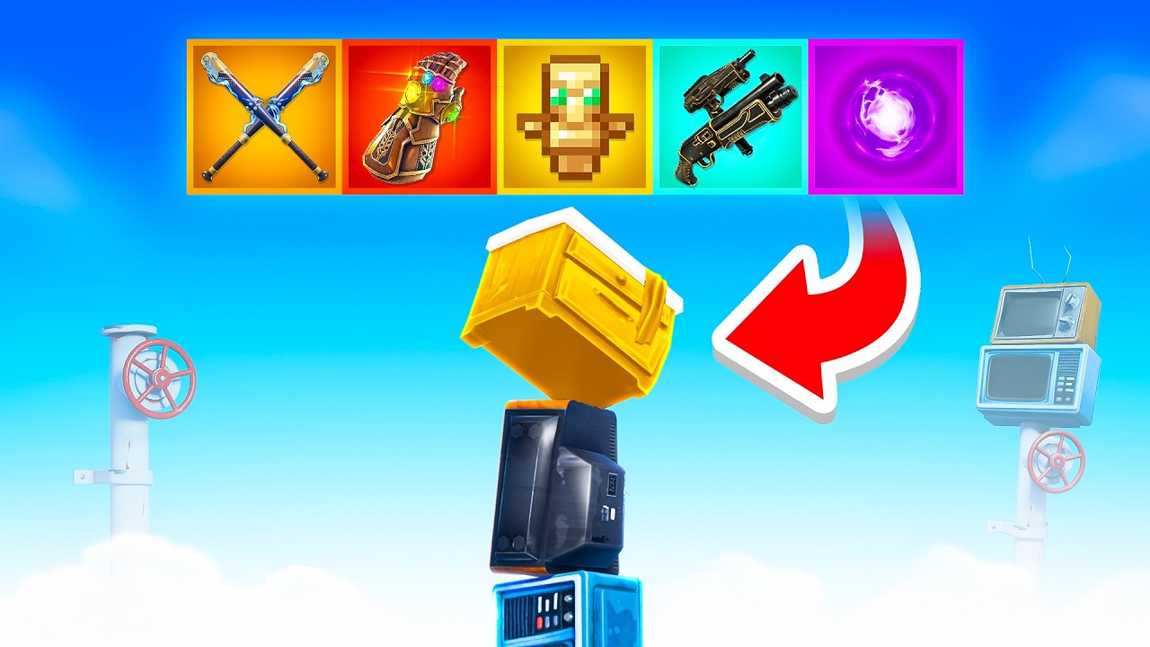 Fortnite, но СТОЛПЫ дают вам СУПЕРПРЕДМЕТЫ!