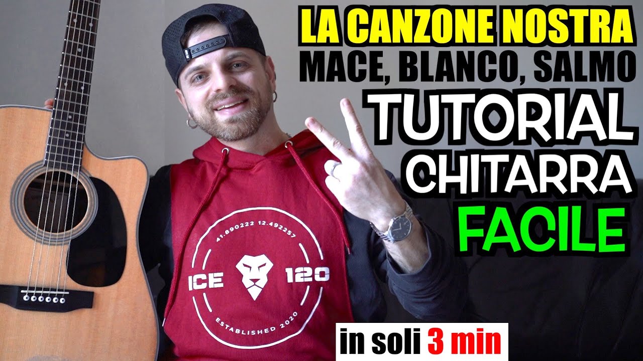 Tutorial Chitarra | MACE, BLANCO, Salmo - LA CANZONE NOSTRA | Accordi + Ritmo + Testo