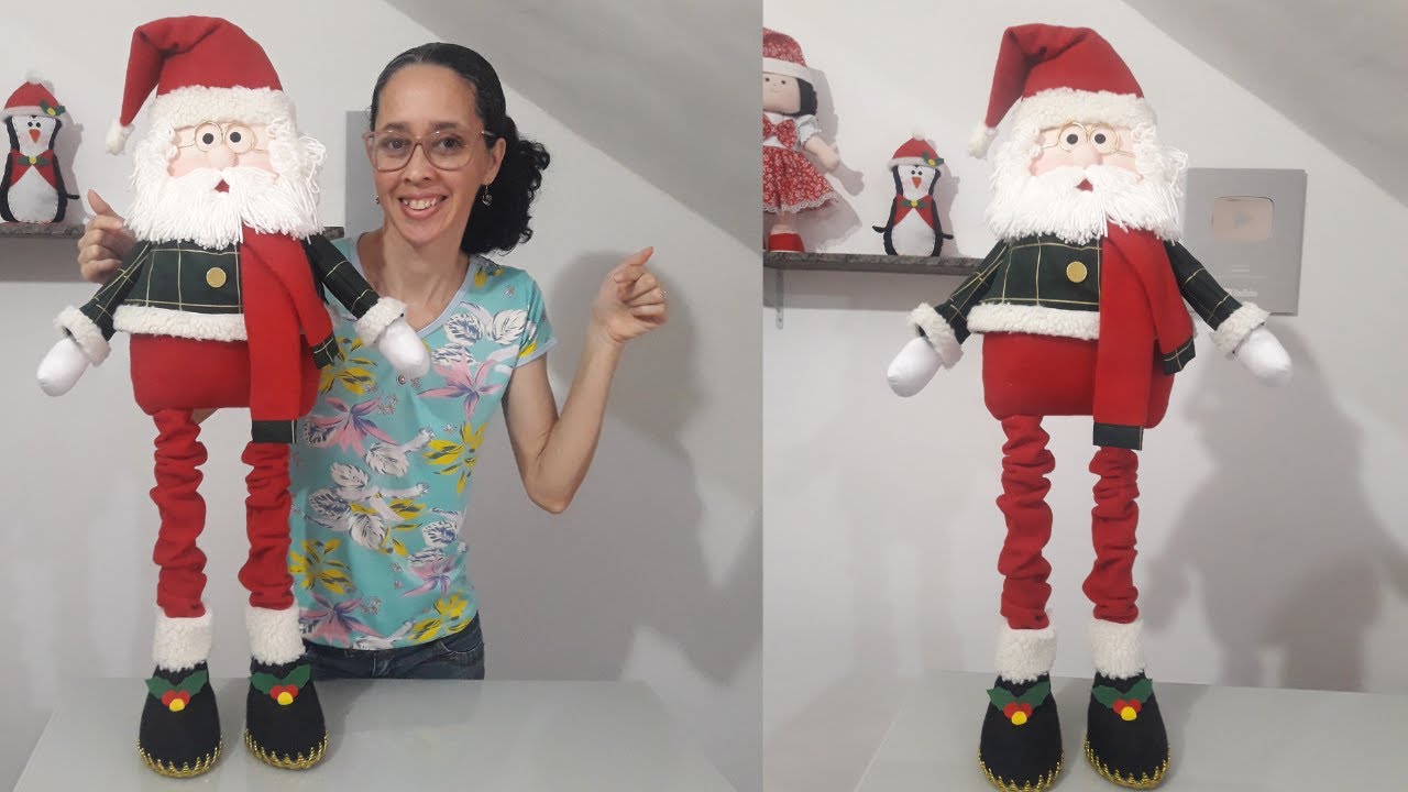 Papai Noel Pernudo - PAPAI NOEL DE LOJA 🤩 - Como Fazer Papai Noel - Faça e Venda - #fazerarte
