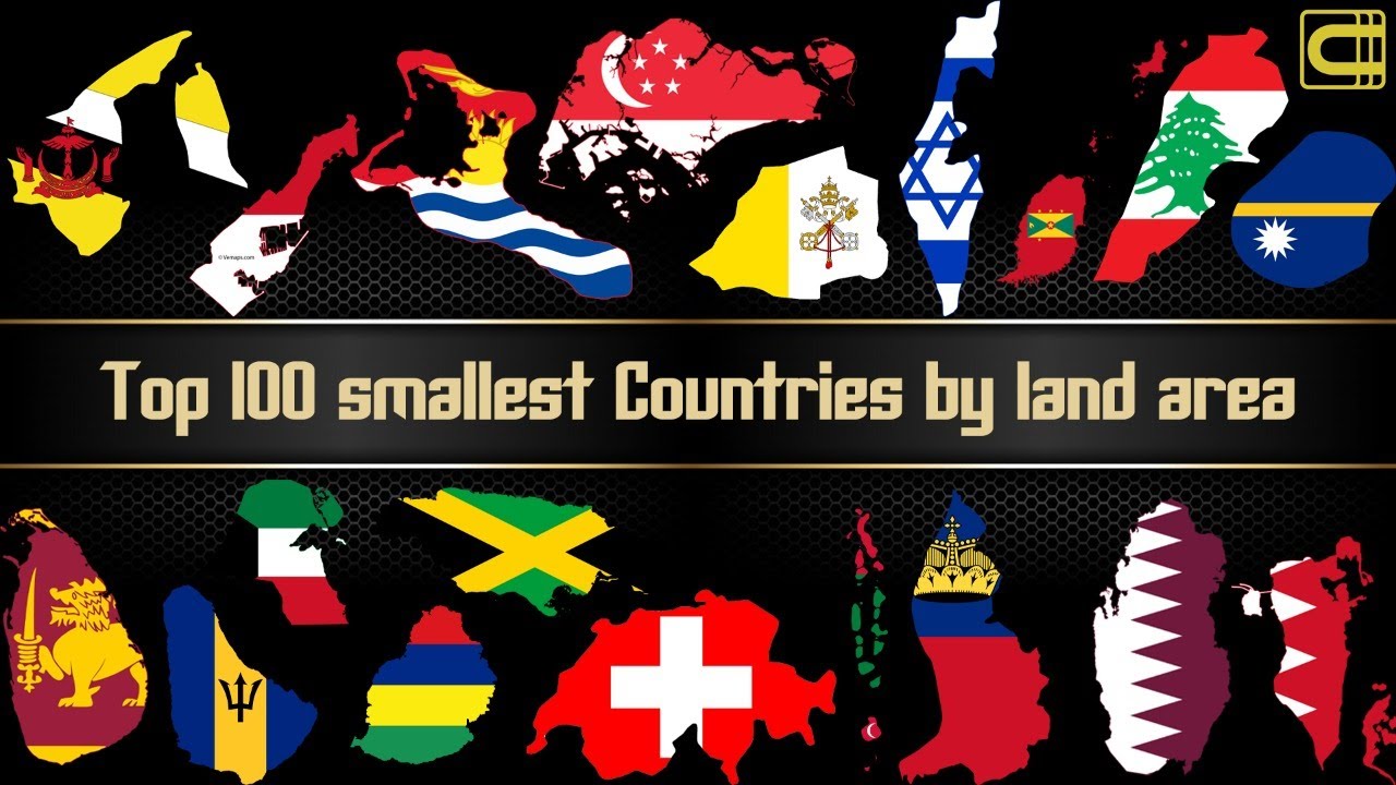 Top 100 smallest Countries by land area
