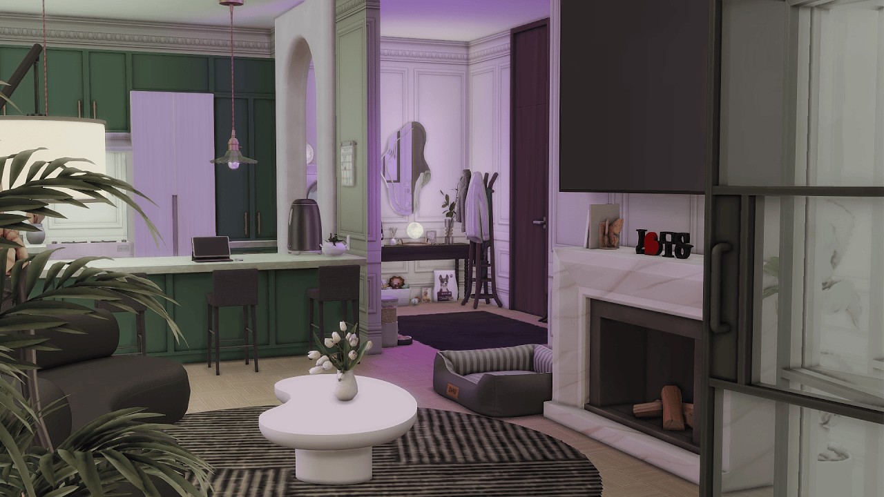 Moody Apartment | The Sims 4 Speed Build