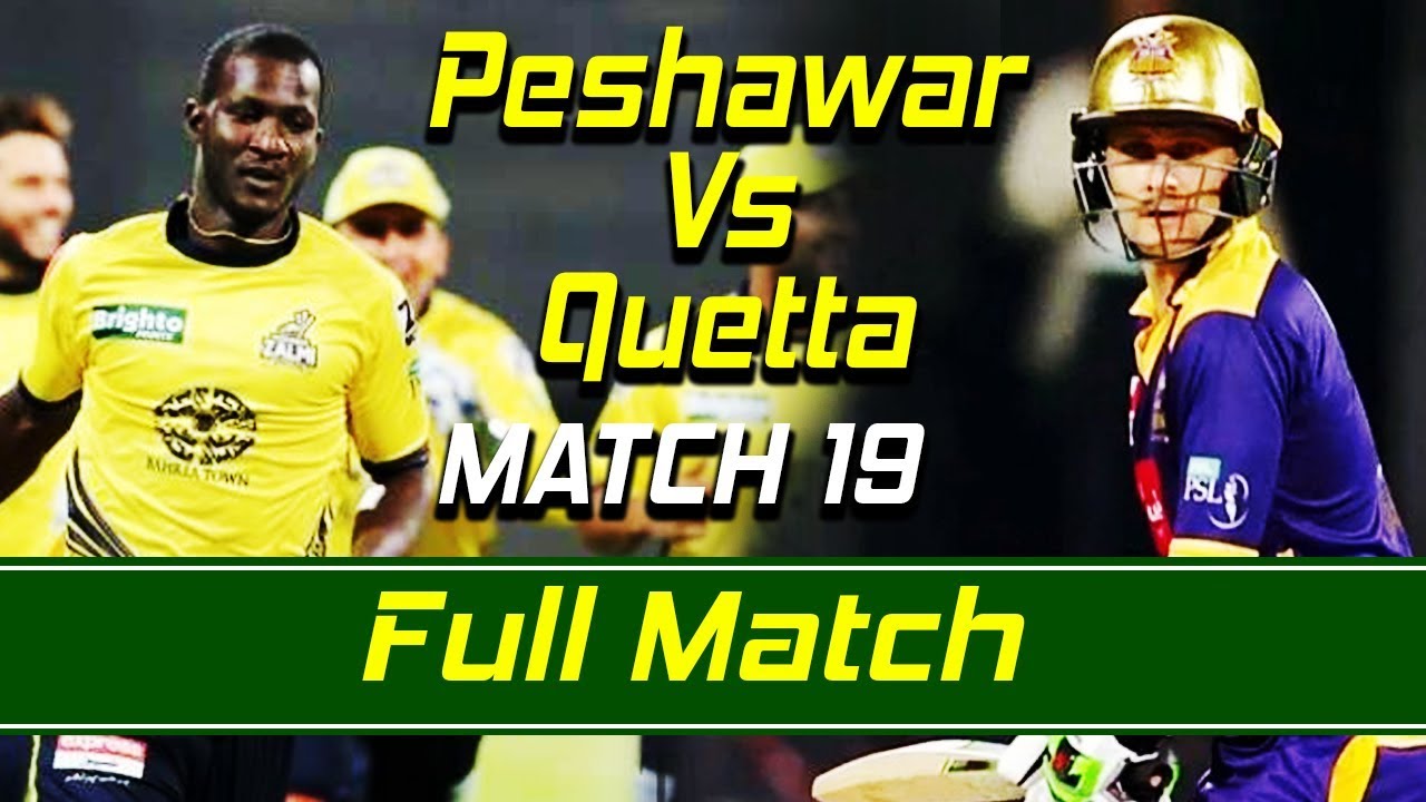 Peshawar Zalmi vs Quetta Gladiators I Full Match |  Match 19 | HBL PSL