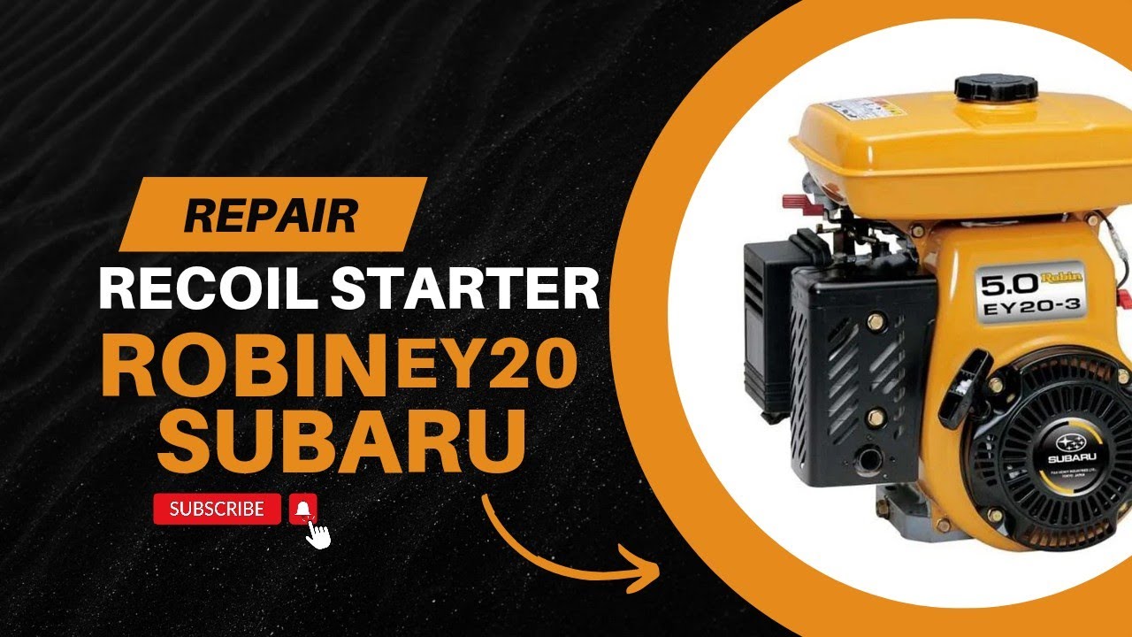 REPAIR RECOIL STARTER ENGINE EY20 ROBIN SUBARU #robin #ey20 #subaru