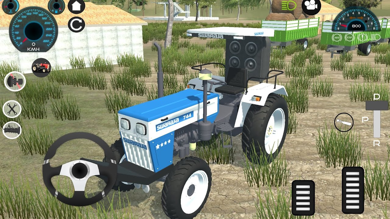 Indian tractor simulator / جولة بالجرار في القرية