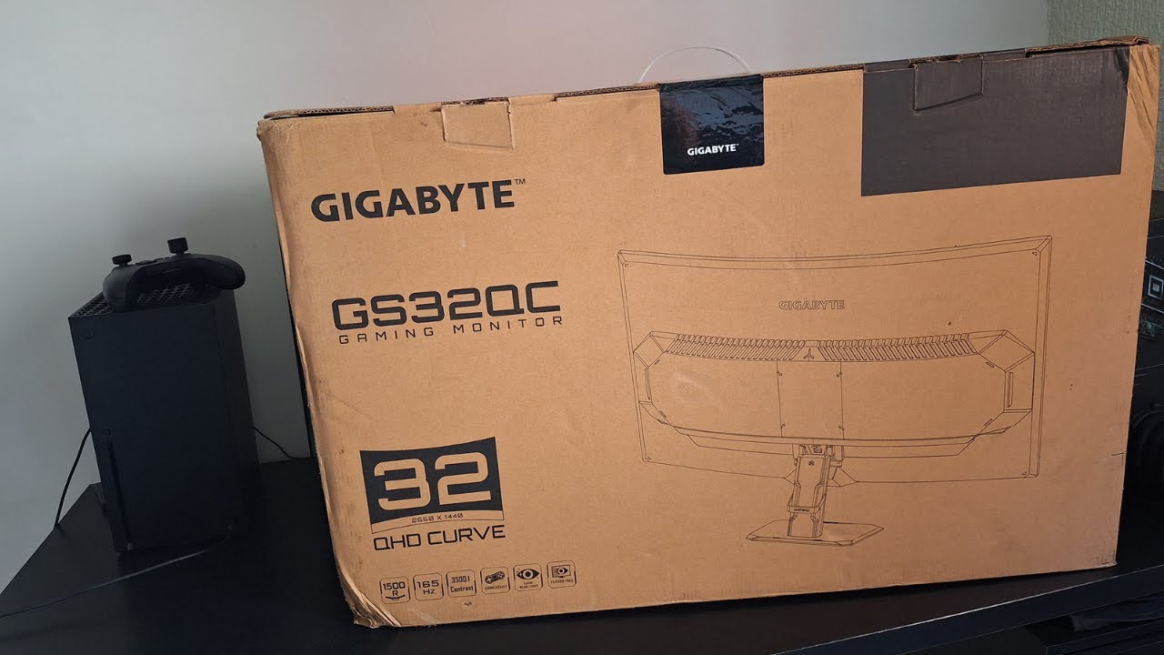 (UNBOXING) MONITOR GIGABYTE  GS32QC o         (custo beneficio 2k )