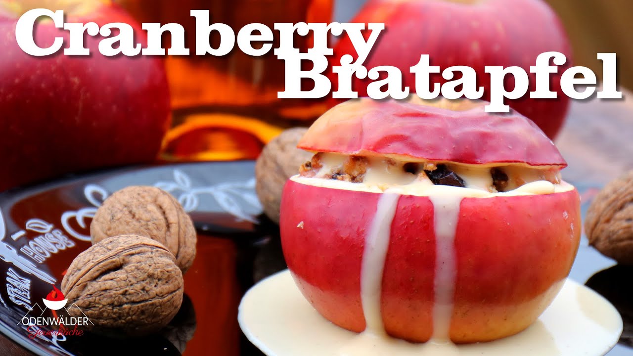Cranberry Bratapfel vom Grill - Frohe Weihnachten