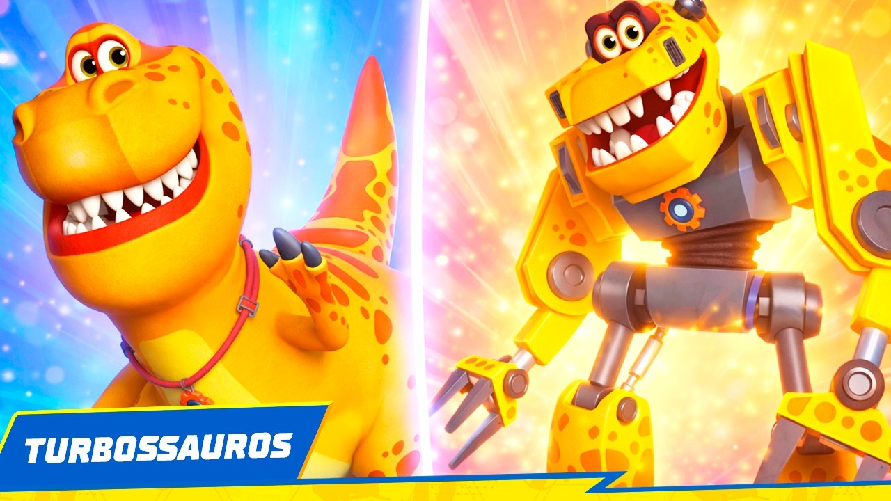 🦖 Turbossauros 🦖 Transformação incrível | Desenho em Português | Dinossauros & Robôs