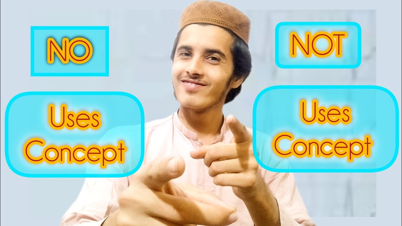 Difference between No and Not With concept