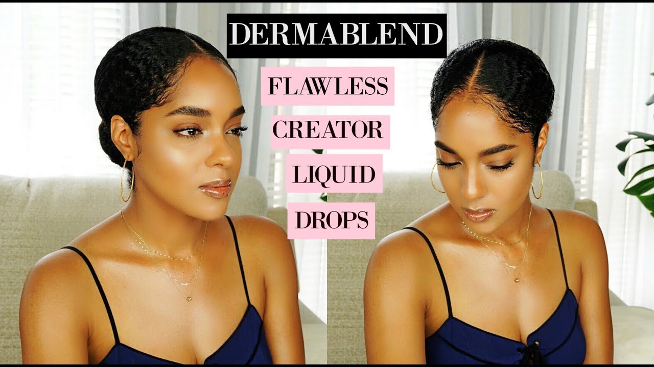 DERMABLEND FLAWLESS CREATOR FOUNDATION DROPS (REVIEW AND DEMO)