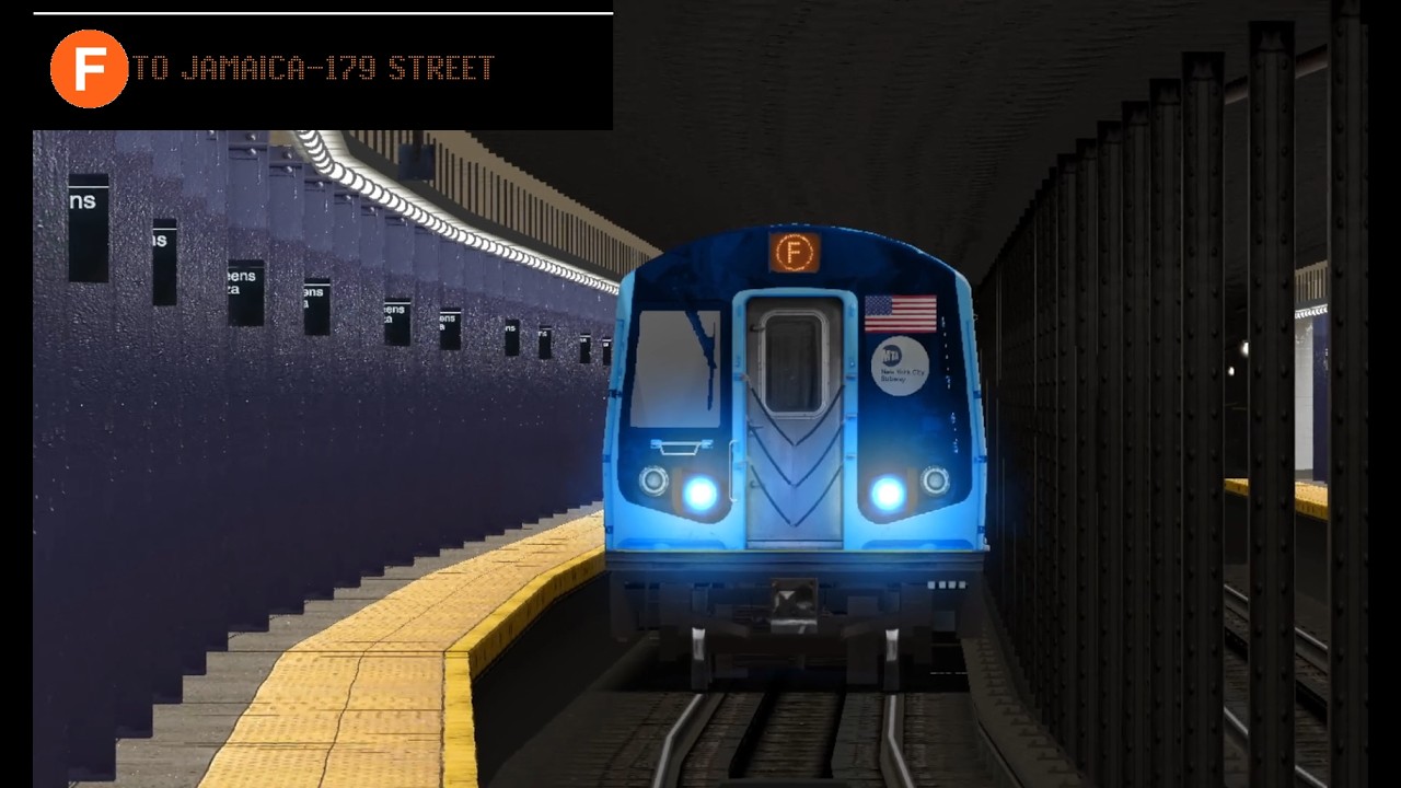 OpenBVE (F) Coney Island To Jamaica-179th Street (R160B Alstom)(Weekday)