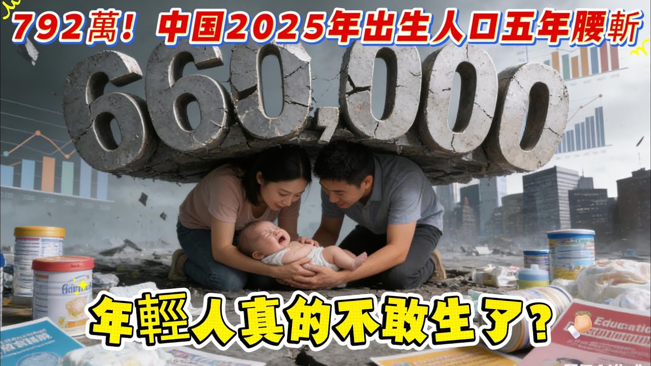 792萬！中国2025年出生人口五年腰斬，年輕人真的不敢生了？｜揭秘背後的殘酷真相
