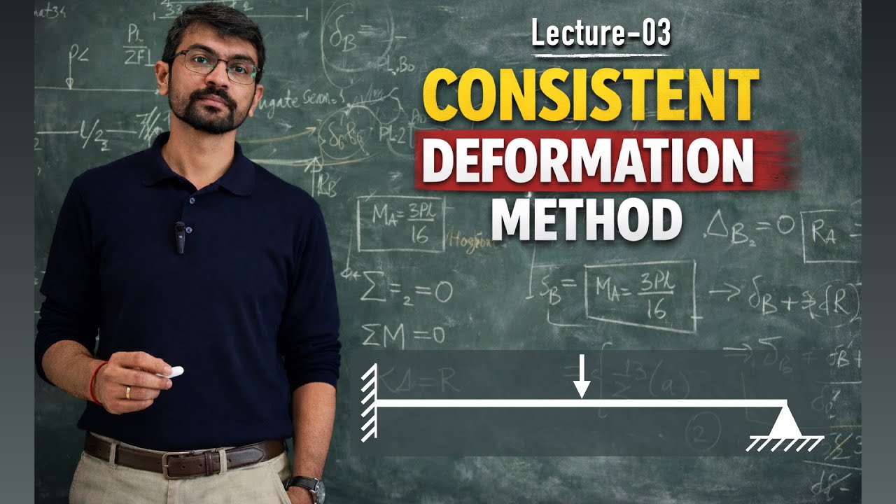 Lect_03_Propped Cantilever with Central Point Load_Consistent Deformation Method