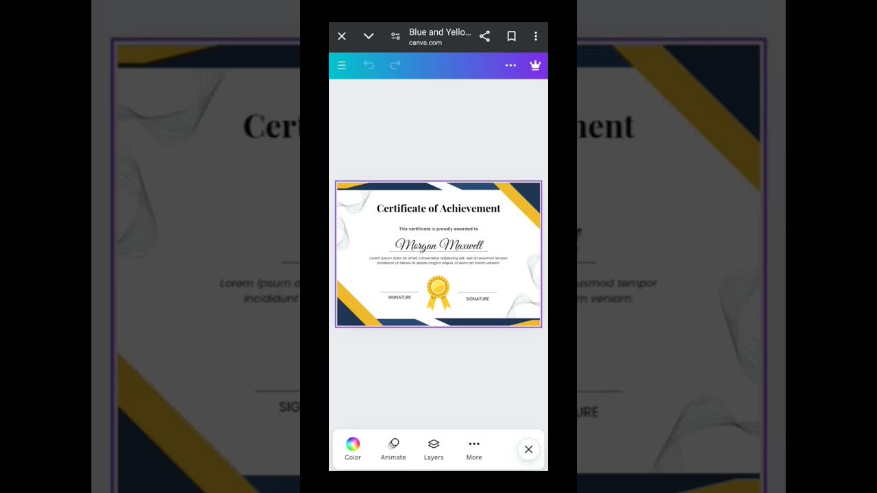 How to create certificate on phone without installing any app #certificate