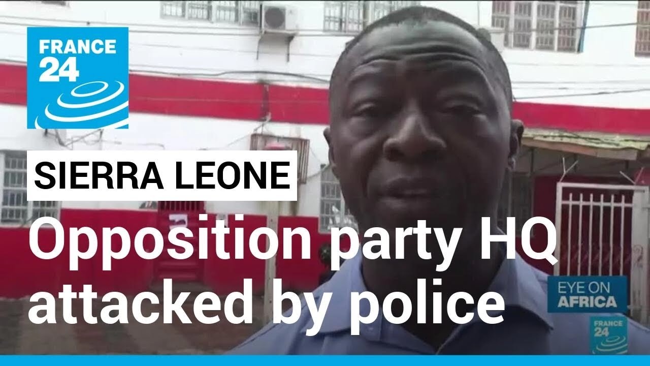 ‘Like a horror movie’: Blood and bullet impacts at Sierra Leone opposition party HQ