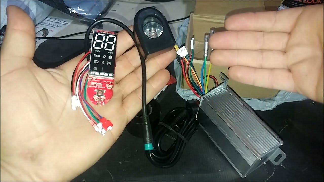 UNBOXING Placa controladora de patinete xiaomi m365/pro, 350w, 36v, led freios display ALIEXPRESS