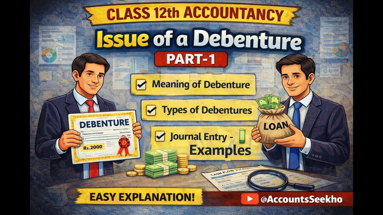 Class 12 Accountancy 🔥 Issue of Debenture Part-1 | Meaning & Types