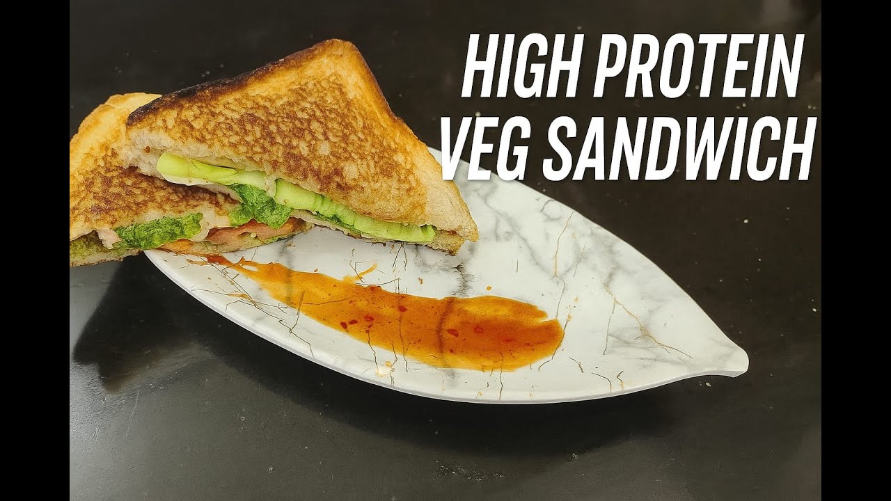 🥪 High Protein Veg Sandwich | Healthy & Tasty Sandwich Recipe | 10 Min Snack Idea